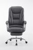 Bürostuhl MIAMI - 118x68x64, Grau Kunstleder Metall in Chromoptik Gestell ergonomische Bürostühle Homeoffice Stuhl mit Rollen Bild 2