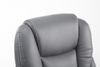 Bürostuhl MIAMI - 118x68x64, Grau Kunstleder Metall in Chromoptik Gestell ergonomische Bürostühle Homeoffice Stuhl mit Rollen Bild 5