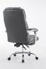 Bürostuhl MIAMI - 118x68x64, Grau Kunstleder Metall in Chromoptik Gestell ergonomische Bürostühle Homeoffice Stuhl mit Rollen Bild 4
