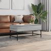 vidaXL Couchtisch Grau Sonoma 100x50x45 cm Holzwerkstoff und Metall 845399 Bild 3