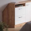Küchenschrank für Dachschrägen R-Line Weiß Hochglanz 60 cm mit 2 Schubladen, Schrankkorpus 60 cm Tiefe Vicco Bild 4