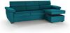 Dmora Schlafsofa mit Halbinsel Tolle, Verwandelbares Ecksofa für das Wohnzimmer, gepolstert, abnehmbar, 100 % Made in Italy, 285x160 h100 cm, Hellblau Bild 5