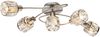 LED Deckenleuchte 5-flammig mit Glaskristallen Silber matt, Breite 61,5cm Bild 2