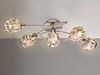 LED Deckenleuchte 5-flammig mit Glaskristallen Silber matt, Breite 61,5cm Bild 4