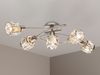 LED Deckenleuchte 5-flammig mit Glaskristallen Silber matt, Breite 61,5cm Bild 5