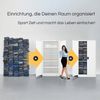 MegaDeal 4x Aktenschrank abschließbar JAN - 5 Ebenen verstellbar, Flügeltüren | Metallschrank Werkstatt Mehrzweckschrank Büroschrank aus Stahl Werkzeugschrank, 185x90x40cm Weiß Bild 3