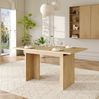 Ausziehbarer Esstisch 140-180x80 cm – moderner Tisch aus MDF in Eichenoptik für 6-8 Personen Bild 2