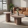 Couchtisch Wolam 2er-Set Ø50/80 cm - MDF Tisch in Mocha Mousse, FSC-zertifiziert Bild 2