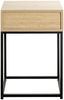 Nachtkonsole >52483< in eiche, schwarz - 40x60x28cm (BxHxT) Bild 4
