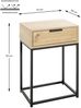 Nachtkonsole >52483< in eiche, schwarz - 40x60x28cm (BxHxT) Bild 2