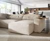 Wohnlandschaft Sirpio 300x210 cm Cord Beige Recamiere variabel Bild 5
