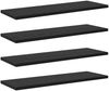 vidaXL Regalbrett 4 pcs Schwarz 60 x 20 x 1,5 cm Holzwerkstoff 875052 Bild 2