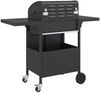 vidaXL Gasgrill, mit 4 Flammen, Pulverbeschichteter Stahl Schwarz, 126,5 x 55,5 x 109 cm Bild 5