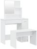 vidaXL Schminktisch-Set Hochglanz-Weiß 86,5x35x136 cm 3114151 Bild 2