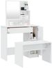 vidaXL Schminktisch-Set Hochglanz-Weiß 86,5x35x136 cm 3114151 Bild 4