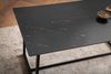 Esszimmertisch 180x90x76cm Marmor-Optik Schwarz Metallbeine Modern Bild 4