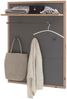 Garderobenpaneel Liza / Lizzano, Holzwerkstoff, Metall, Grau, Schwarz, Holzfarben, 86 x 118 x 32 cm Bild 2
