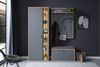 Garderobenpaneel Liza / Lizzano, Holzwerkstoff, Metall, Grau, Schwarz, Holzfarben, 86 x 118 x 32 cm Bild 5