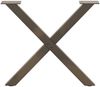 vidaXL Couchtischbeine X-Form 2 Stk. Naturstahl 50x(42-43) cm Stahl 4012899 Bild 5