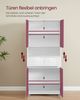 VASAGLE Badschrank, mit 2 Schubladen, verstellbare Ablagen, offenes Fach, MDF Weiß, 30 x 60 x 170 cm Bild 3