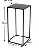 DanDiBo Blumenhocker Metall Schwarz Eckig 50 cm Blumenständer Beistelltisch 96312 S Blumensäule Modern Pflanzenständer Pflanzenhocker Bild 2