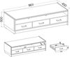 TV Board Karia 180 cm Anbauwand Schrankwand Esszimmer Eiche Artisan + Schwarz Bild 4