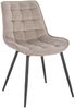 HOME DELUXE Polsterstuhl Esszimmer Samt IKALO – 8er Set Hellbraun Bild 5