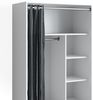 Kleiderschrank Doros Weiß 100 x 146.6 cm offen, mit Rollen Vicco Bild 5