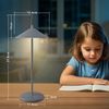 ZMH Kabellose Tischlampe, Nachttischlampe, Akku – 2-teiliges LED-Tischlampen-Set, 1800 mAh, wiederaufladbar, Touch-dimmbar, grau, moderne Außenlampe, IP44, wasserdicht, USB Bild 4