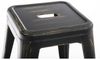 CLP Hocker Armin aus Metall bis 200 kg belastbar stapelbar,schwarz-gold Bild 2