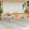 vidaXL Garten Essgruppe 7 pcs Massives Teakholz und Edelstahl 3334826 Bild 4