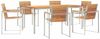 vidaXL Garten Essgruppe 7 pcs Massives Teakholz und Edelstahl 3334826 Bild 2