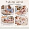 SEI Design Stillkissen Seitenschläferkissen EPS-Mikroperlen Waffelstoff 190cm Beige, Schwangerschaftskissen mit Bezug, Schwangerschaftskissen mit Bezug, Babynest XXL ist als Bettschlange & Bettumrandung verwendbar Bild 2