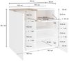Dmora Schuhregal Morfeo, Mehrzweckschrank mit 2 Türen und 1 Klapptür, Schuhregal für den Eingangsbereich, 100 % Made in Italy, 80 x 40 x 80 cm, glänzendes Weiß und Ahorn, Bild 3