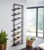 Weinregal Wand Schwarz 36x150x8 cm Flaschenregal Metall Regal Groß Bild 5