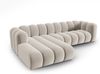 Micadoni Modulares Ecksofa Lupine 4-Sitzer Links Samtstoff Salvador Beige Bild 3