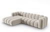 Micadoni Modulares Ecksofa Lupine 4-Sitzer Links Samtstoff Salvador Beige Bild 2