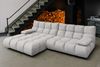KAWOLA Sofa VIVIEN Ecksofa Velvet silber Longchair links 85 x 178 x 290 cm Bild 4