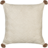Kissen 2er Set Ohne Muster OBERONIA Baumwolle 45 x 45 cm Beige Bild 4
