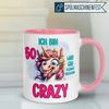 Momentals Tasse 50 Geburtstag Frau – Ein bisschen Crazy – Geburtstagsgeschenk Frauen, Gratis Versand · Links-&Rechtshänder · Spülmaschinenfest Bild 2