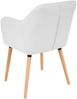 6er-Set Esszimmerstuhl Malmö T381, Stuhl Küchenstuhl, Retro 50er Jahre Design ~ Kunstleder, weiß, helle Beine Bild 4