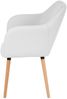 6er-Set Esszimmerstuhl Malmö T381, Stuhl Küchenstuhl, Retro 50er Jahre Design ~ Kunstleder, weiß, helle Beine Bild 3