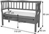 Sitzbank T207, Bank Truhenbank Holzbank Aufbewahrungstruhe, Staufach Kissen Holz 119cm ~ grau-braun, shabby Bild 3