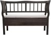 Sitzbank T207, Bank Truhenbank Holzbank Aufbewahrungstruhe, Staufach Kissen Holz 119cm ~ grau-braun, shabby Bild 5