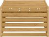vidaXL Outdoor-Fußhocker Massivholz Akazie Weiß 59 x 59 x 37 cm 901488 Bild 4