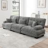3-Sitzer-Sofa 313×77×81 cm aus Chenille modular, grau Bild 3