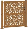 vidaXL Gartentor 100x100 cm Wetterfester Stahl Blattdesign 4100964 Bild 2