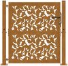 vidaXL Gartentor 100x100 cm Wetterfester Stahl Blattdesign 4100964 Bild 4
