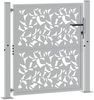 vidaXL Gartentor 100x100 cm Wetterfester Stahl Blattdesign 4100964 Bild 3