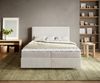 Boxspringbett Dream-Well 160x200 cm Bouclé Creme-Weiß mit Matratze und Topper Bild 2